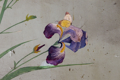 Fleurs (iris ?). © Région Bourgogne-Franche-Comté, Inventaire du patrimoine