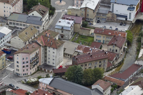 Vue d'ensemble plongeante, depuis le nord. © Région Bourgogne-Franche-Comté, Inventaire du patrimoine Vue d'ensemble plongeante, depuis le nord. © Région Bourgogne-Franche-Comté, Inventaire du patrimoine