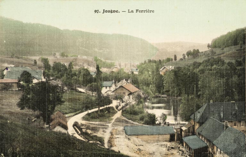 97. Jougne. - La Ferrière [scierie, étang et tréfilerie Vandel], 1ère moitié 20e siècle ? © Région Bourgogne-Franche-Comté, Inventaire du patrimoine
