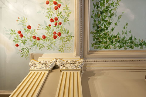 Détail du décor du plafond. © Région Bourgogne-Franche-Comté, Inventaire du Patrimoine