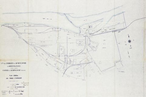 Plan général des Forges d'Audincourt. © Région Bourgogne-Franche-Comté, Inventaire du patrimoine