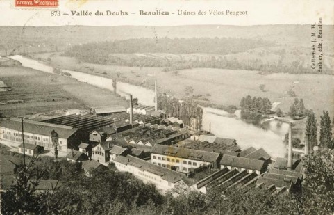 Vallée du Doubs. Beaulieu. Usines des vélos Peugeot. © Région Bourgogne-Franche-Comté, Inventaire du patrimoine Vallée du Doubs. Beaulieu. Usines des vélos Peugeot. © Région Bourgogne-Franche-Comté, Inventaire du patrimoine