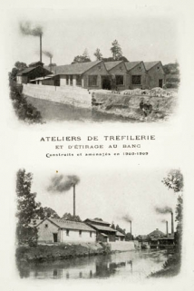 Atelier de tréfilerie et d'étirage au banc. © Région Bourgogne-Franche-Comté, Inventaire du patrimoine