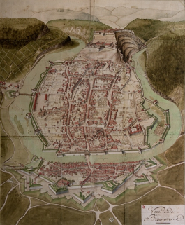 "Veuë de Besançon". © Région Bourgogne-Franche-Comté, Inventaire du Patrimoine "Veuë de Besançon". © Région Bourgogne-Franche-Comté, Inventaire du Patrimoine