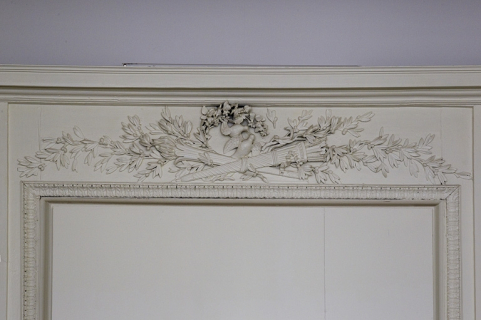 Intérieur, chambre à gauche du salon : détail d'un décor. © Région Bourgogne-Franche-Comté, Inventaire du Patrimoine