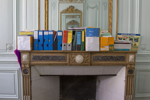 Intérieur, salon : détail de la cheminée. © Région Bourgogne-Franche-Comté, Inventaire du Patrimoine