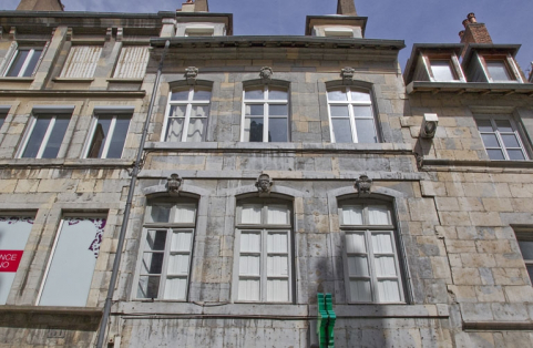 Logis principal : détail de la façade antérieure depuis le premier étage, de face. © Région Bourgogne-Franche-Comté, Inventaire du Patrimoine