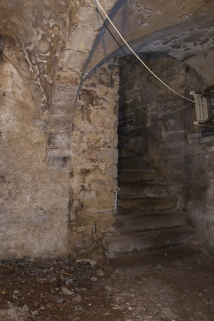 Logis principal : détail de l'escalier de la cave. © Région Bourgogne-Franche-Comté, Inventaire du Patrimoine