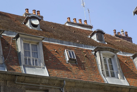 Aile des communs : détail du toit. © Région Bourgogne-Franche-Comté, Inventaire du Patrimoine