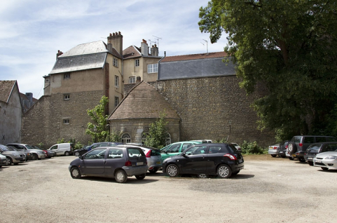 Vue de l'ancien jardin avec la fabrique de jardin. © Région Bourgogne-Franche-Comté, Inventaire du Patrimoine