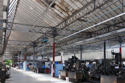 Atelier de fabrication des pompes. Vue d'ensemble vers l'ouest. © Région Bourgogne-Franche-Comté, Inventaire du patrimoine