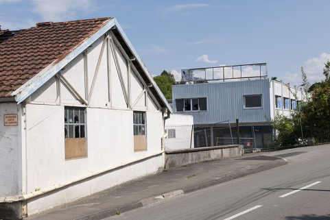 Pignon d'un atelier et bureaux. © Région Bourgogne-Franche-Comté, Inventaire du patrimoine