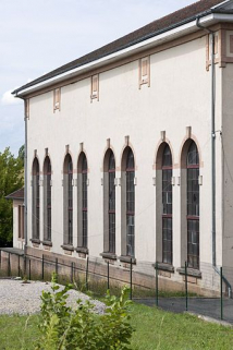 Façade ouest de la salle des machines. © Région Bourgogne-Franche-Comté, Inventaire du patrimoine