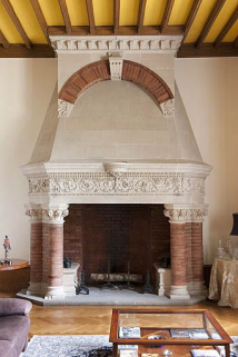 Cheminée du salon. © Région Bourgogne-Franche-Comté, Inventaire du patrimoine