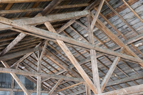 Entrepôt industriel. Détail de la charpente. © Région Bourgogne-Franche-Comté, Inventaire du patrimoine
