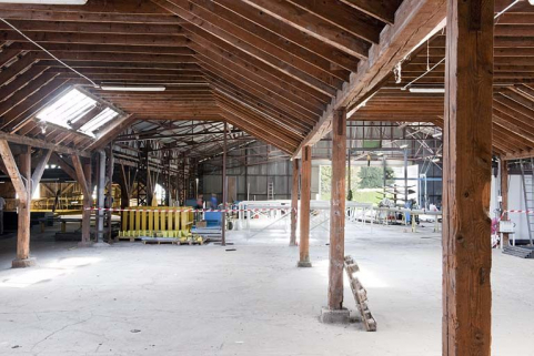Vue intérieure d'un entrepôt industriel. © Région Bourgogne-Franche-Comté, Inventaire du patrimoine