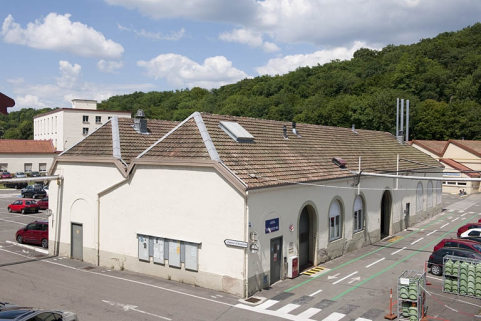 Magasin industriel depuis le sud-ouest. © Région Bourgogne-Franche-Comté, Inventaire du patrimoine Magasin industriel depuis le sud-ouest. © Région Bourgogne-Franche-Comté, Inventaire du patrimoine