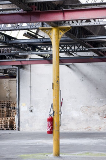 Colonne en fonte et charpente métallique. © Région Bourgogne-Franche-Comté, Inventaire du patrimoine