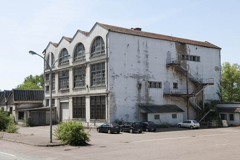 Atelier des presses (puis des scies) vu de trois quarts. © Région Bourgogne-Franche-Comté, Inventaire du patrimoine