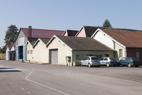 Bâtiments industriels vus depuis le nord-est. © Région Bourgogne-Franche-Comté, Inventaire du patrimoine