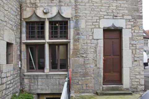 Façade postérieure : détail du rez-de-chaussée. © Région Bourgogne-Franche-Comté, Inventaire du Patrimoine