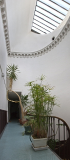 Intérieur : détail du plafond de la cage d'escalier. © Région Bourgogne-Franche-Comté, Inventaire du Patrimoine