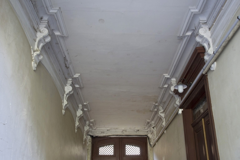 Deuxième logis secondaire : détail du plafond du passage cocher. © Région Bourgogne-Franche-Comté, Inventaire du Patrimoine