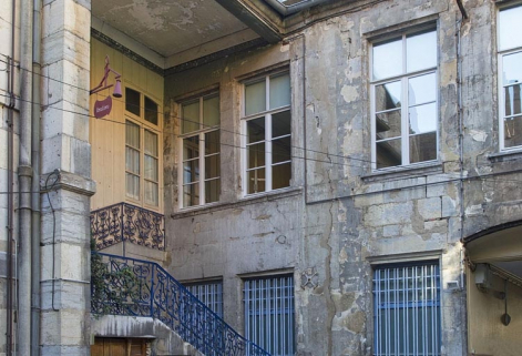 Logis principal, façade postérieure : détail de la partie gauche. © Région Bourgogne-Franche-Comté, Inventaire du Patrimoine