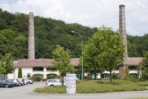 L'usine depuis l'entrée du site. © Région Bourgogne-Franche-Comté, Inventaire du patrimoine