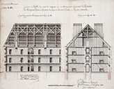Coupes de la caserne à construire. © Région Bourgogne-Franche-Comté, Inventaire du patrimoine