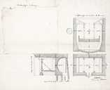 Plan, élévation et coupe pour la construction des latrines pour les soldats. © Région Bourgogne-Franche-Comté, Inventaire du patrimoine