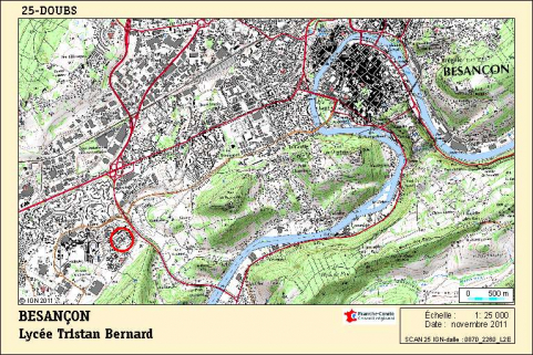 Carte de localisation. Carte topographique, IGN, 2011, dalle 0870-2260-L2E, échelle 1:25 000. © Région Bourgogne-Franche-Comté, Inventaire du patrimoine Carte de localisation. Carte topographique, IGN, 2011, dalle 0870-2260-L2E, échelle 1:25 000. © Région Bourgogne-Franche-Comté, Inventaire du patrimoine
