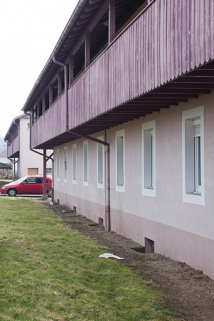 Façade postérieure d'un immeuble d'habitation. © Région Bourgogne-Franche-Comté, Inventaire du patrimoine Façade postérieure d'un immeuble d'habitation. © Région Bourgogne-Franche-Comté, Inventaire du patrimoine