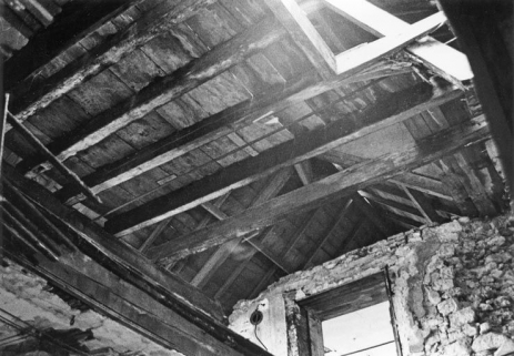 Atelier de fabrication : détail de la charpente. © Région Bourgogne-Franche-Comté, Inventaire du patrimoine