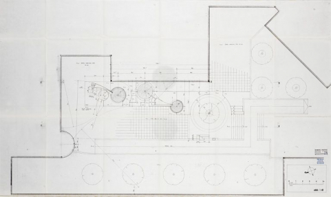 [Projet de Gonez dans le cadre du 1 % artistique : plan], 1987. © Région Bourgogne-Franche-Comté, Inventaire du patrimoine