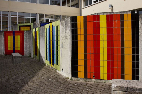 Carrelage mural : vue d'ensemble. © Région Bourgogne-Franche-Comté, Inventaire du patrimoine