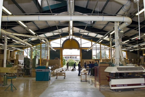 Atelier des métiers du bois : intérieur. © Région Bourgogne-Franche-Comté, Inventaire du patrimoine