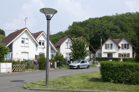 Cité du parc : maisons individuelles depuis l'ouest. © Région Bourgogne-Franche-Comté, Inventaire du patrimoine