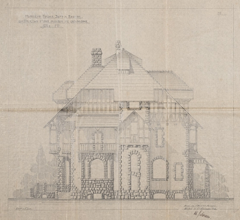 Monsieur Edgar Japy à Bavans. Construction d'une maison de campagne. Face est. © Région Bourgogne-Franche-Comté, Inventaire du patrimoine