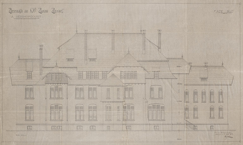 Propriété de M. Pierre Peugeot à Hérimoncourt. Face sud. © Région Bourgogne-Franche-Comté, Inventaire du patrimoine