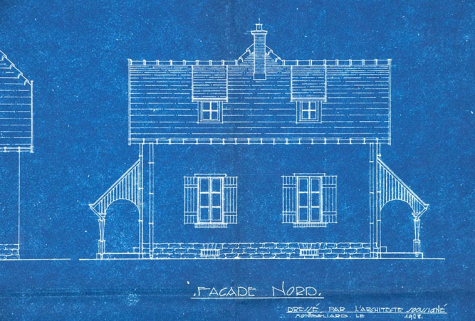 Office public d'Habitation à Bon Marché du Doubs. Maison double [détail de la façade nord]. © Région Bourgogne-Franche-Comté, Inventaire du patrimoine