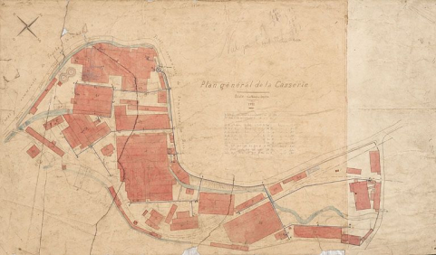 Plan général de la Casserie. © Région Bourgogne-Franche-Comté, Inventaire du patrimoine