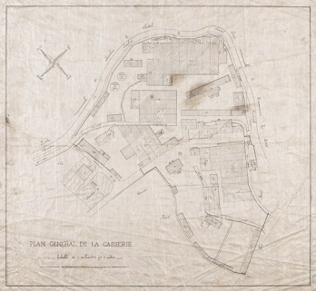 Plan général de la Casserie. © Région Bourgogne-Franche-Comté, Inventaire du patrimoine