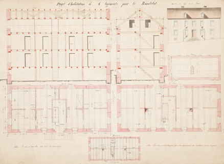 Projet d'habitation à 6 logements pour le Rondelot. © Région Bourgogne-Franche-Comté, Inventaire du patrimoine Projet d'habitation à 6 logements pour le Rondelot. © Région Bourgogne-Franche-Comté, Inventaire du patrimoine