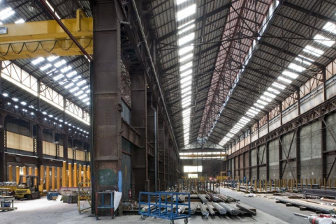 Halles de l'aciérie. Vue intérieure. © Région Bourgogne-Franche-Comté, Inventaire du patrimoine