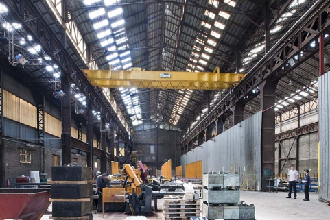 Aciérie. Vue axiale d'une halle. © Région Bourgogne-Franche-Comté, Inventaire du patrimoine