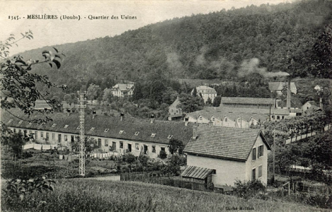 Meslières (Doubs) - Quartier des usines. © Région Bourgogne-Franche-Comté, Inventaire du patrimoine