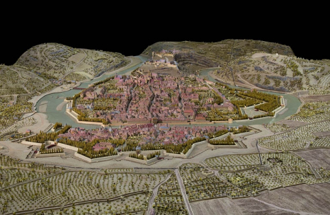 Vue d'ensemble du plan-relief de Besançon, 1722. © Région Bourgogne-Franche-Comté, Inventaire du Patrimoine