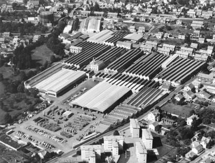 Vue aérienne de l'usine de Pont de Gland. © Région Bourgogne-Franche-Comté, Inventaire du patrimoine Vue aérienne de l'usine de Pont de Gland. © Région Bourgogne-Franche-Comté, Inventaire du patrimoine