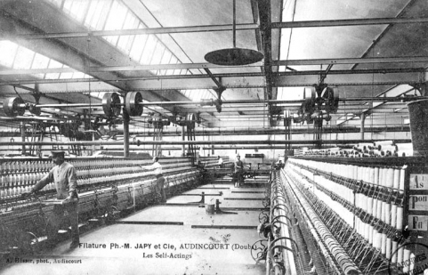 Filature Ph. M. Japy et Cie, Audincourt (Doubs). Les self-actings. © Région Bourgogne-Franche-Comté, Inventaire du patrimoine